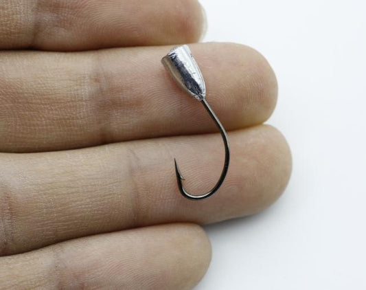 Rompin 10pcs/bag overturned hook lead fishing hooks