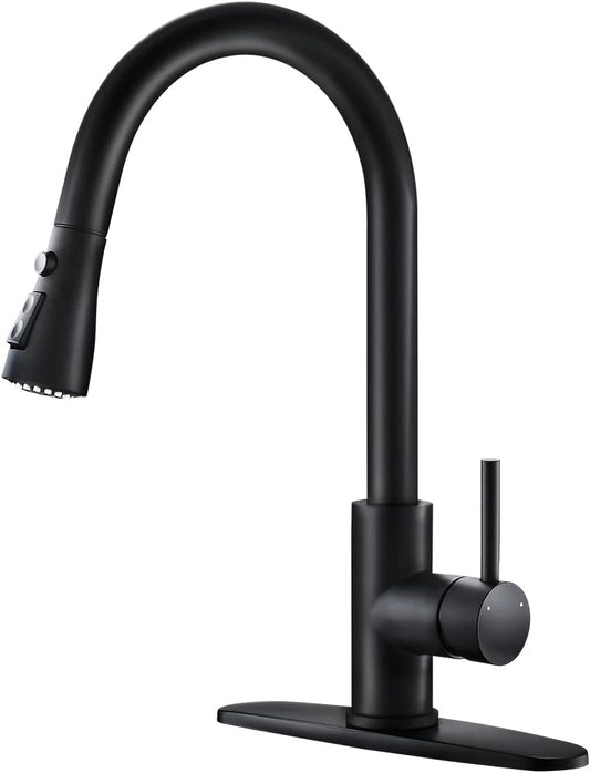 Black Kitchen Faucets with Pull Down Sprayer Kitchen Sink Faucet with Pull Out Sprayer Single Hole Deck Mount Single Handle Stainless Steel Grifos De Cocina 866068R