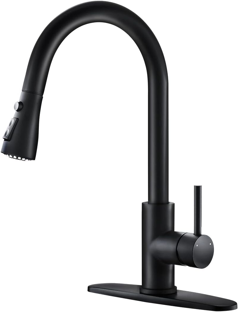 Black Kitchen Faucets with Pull Down Sprayer Kitchen Sink Faucet with Pull Out Sprayer Single Hole Deck Mount Single Handle Stainless Steel Grifos De Cocina 866068R
