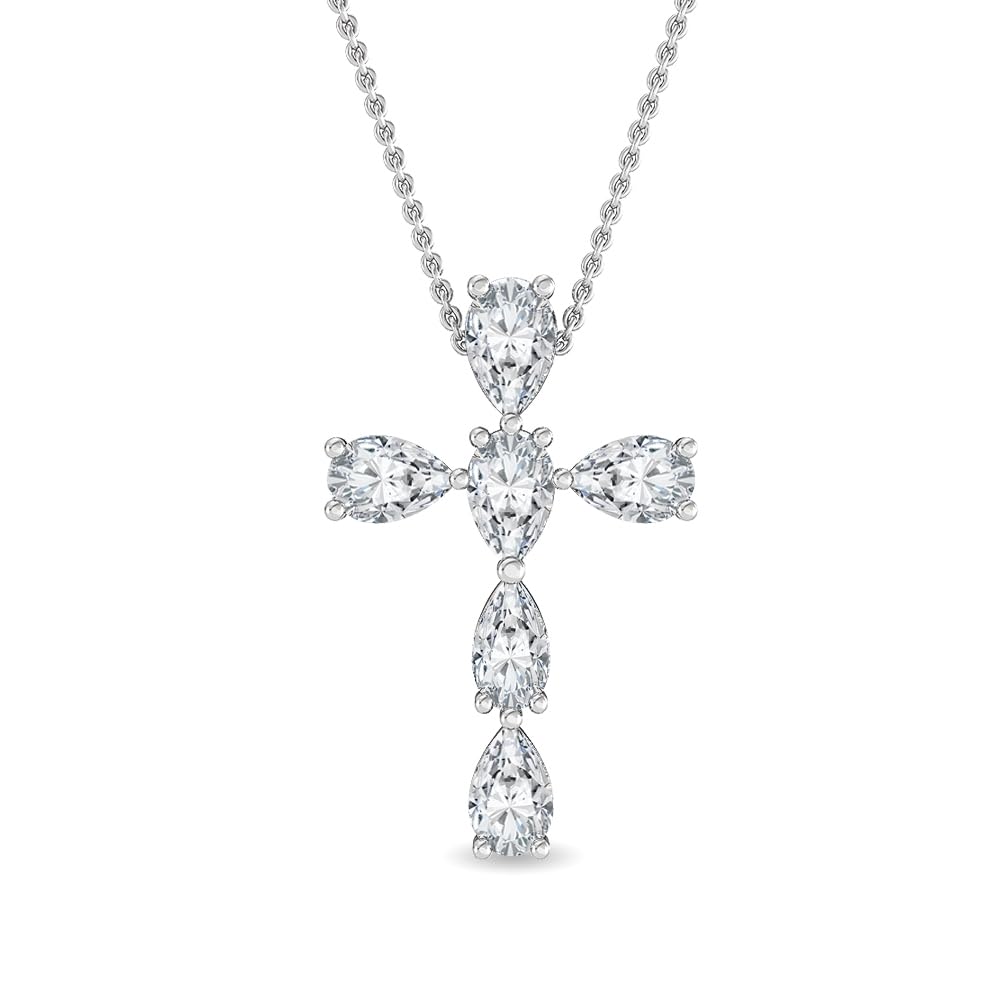 Houston Diamond District Round Cut LAB GROWN Diamond Cross Premium Collection
