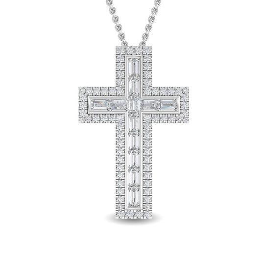 Houston Diamond District Round Cut LAB GROWN Diamond Cross Premium Collection