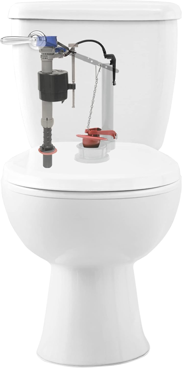 Fluidmaster K-400H-039 High Performance Toilet Fill Valve with 2-Inch Adjustable Toilet Flapper Kit