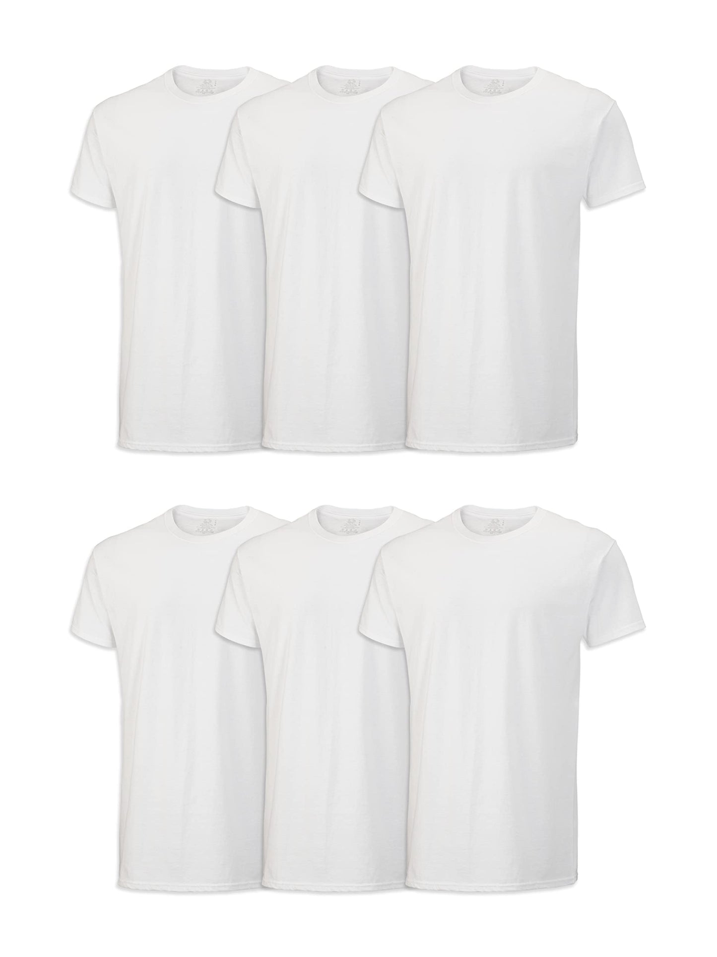 Fruit of the Loom Men's Undershirts, Moisture Wicking & Tag Free, Short Sleeve Crew T-Shirts