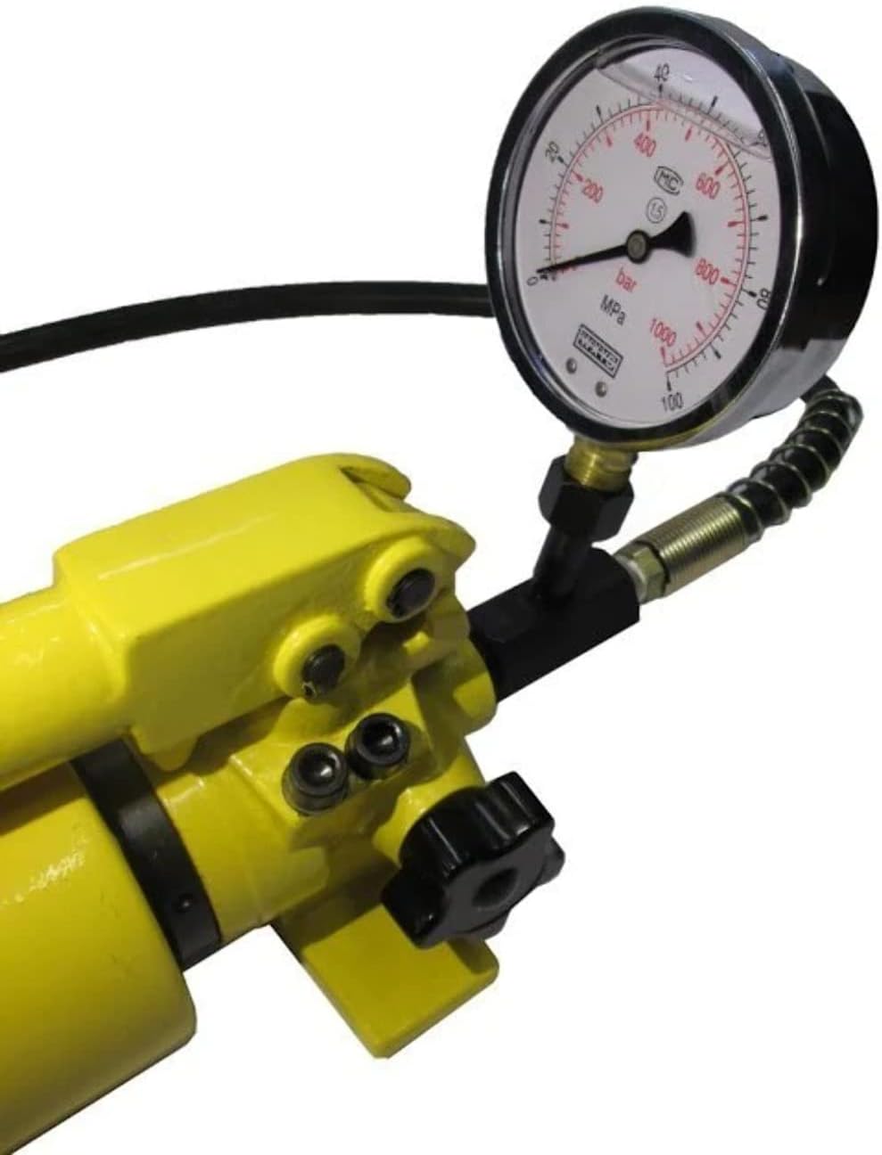 Hydraulic Hand Pump Two Speed with Pressure Gauge (10000 psi - 165 in3) (B-700AB)