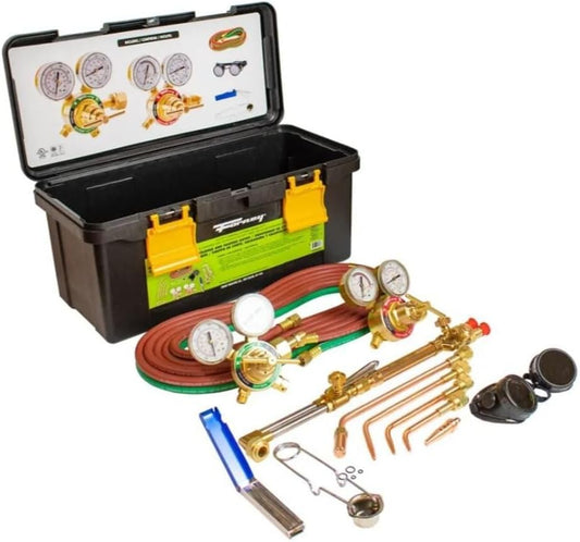 Forney 1707 Torch Kit, Medium Duty, Deluxe Cutting, Victor Type , Heating Torch, Oxygen Acetylene Kit Outfit