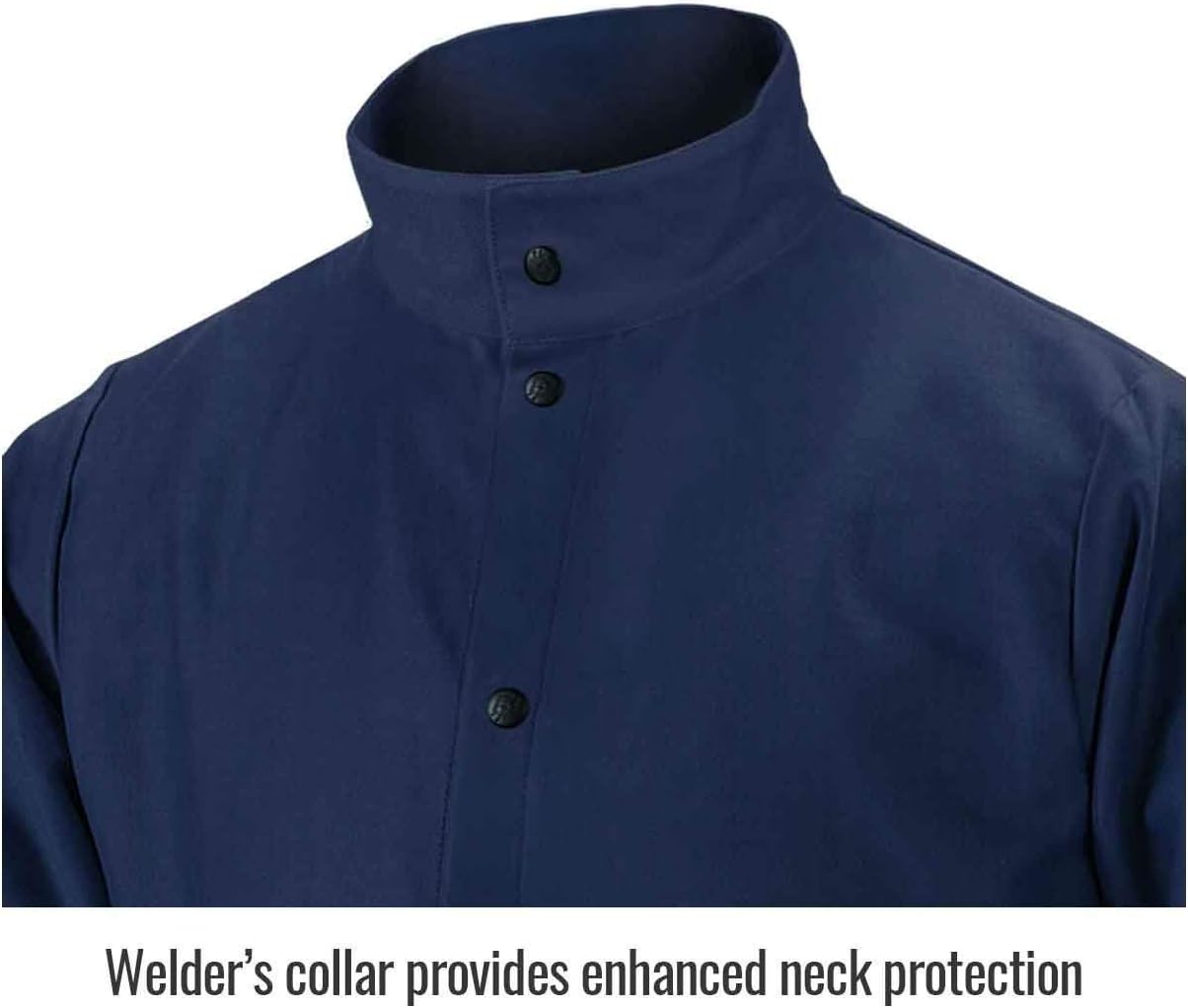 Black Stallion FN9-30C 30" 9oz. Navy FR Cotton Welding Jacket