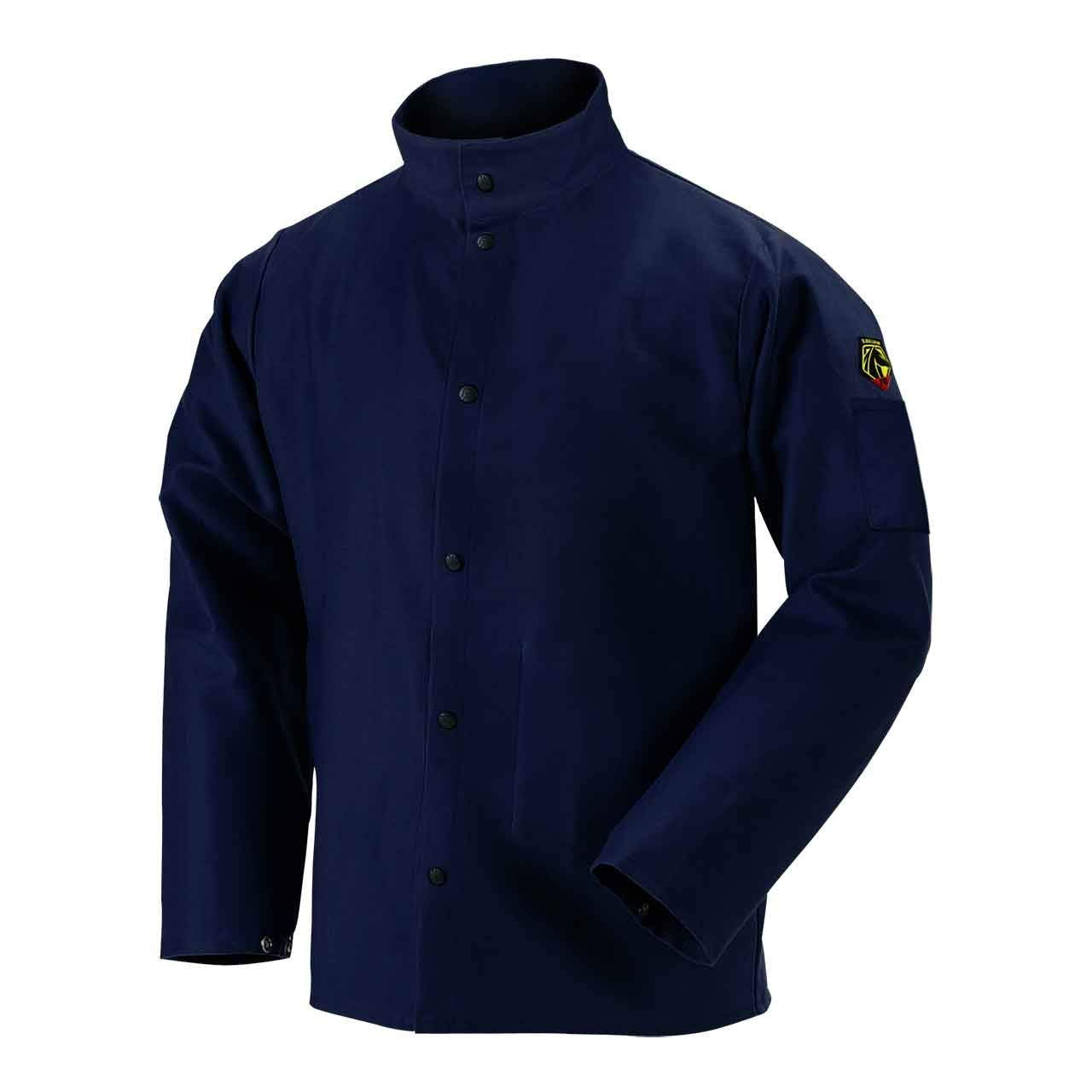 Black Stallion FN9-30C 30" 9oz. Navy FR Cotton Welding Jacket