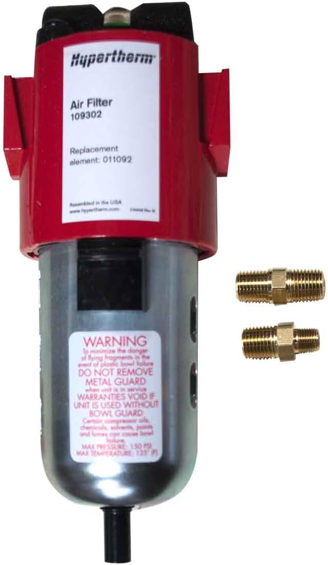 Hypertherm 128647 Eliminizer Air Filtration Kit with 1-Micron Filter and Auto-Drain Moisture Separator