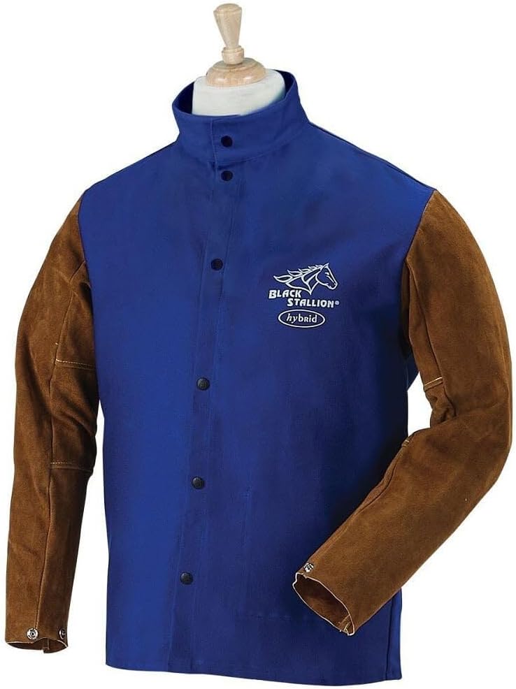 Revco FRB9-30C/BS-XL 9oz FR Cotton & Cowhide Hybrid Welding Jacket, XL