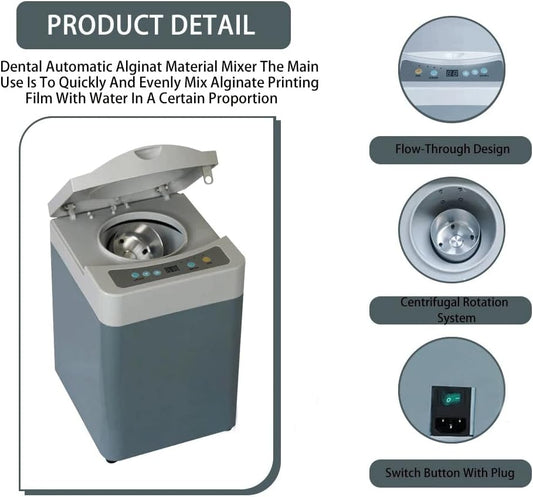 Full Automatic Alginate Mixing Impression Amalgam Mixer Equipment 6 seconds Lab Amalgamator HL-YMC VI, small, light blue