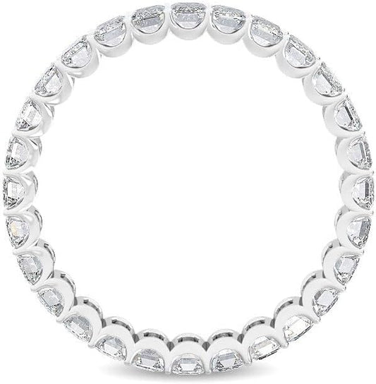 Houston Diamond District Emerald Cut LAB GROWN Diamond Eternity Band (Color E-F Clarity VS2-SI1)