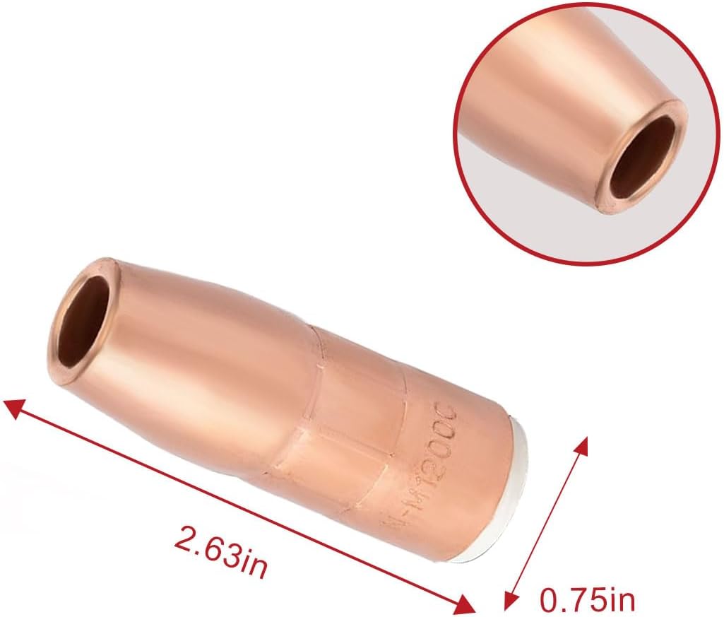 Nozzle For N-M1200C 1/2" Flush AccuLock MDX Fits Miller MDX-250 MDX250 EZ-Select MIG Welding Guns Part 5-PK