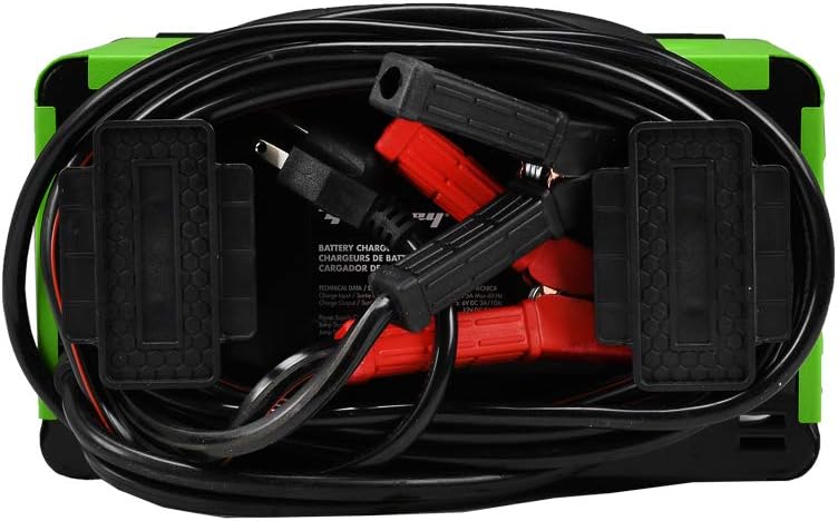 Forney 52750 Battery Charger, 6-Volts at 2, 10 and 20 Amps and 12-Volts at 2, 10, 20 and 100 Amps Start, black/green