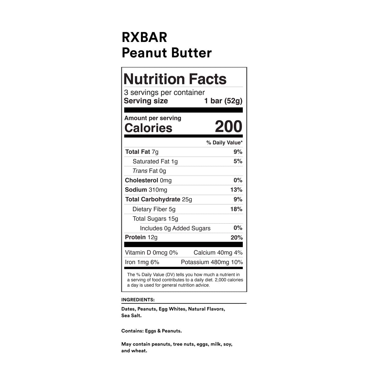 RXBAR Protein Bar, Variety Pack, 10 Flavors, 55oz Box (30 Bars)