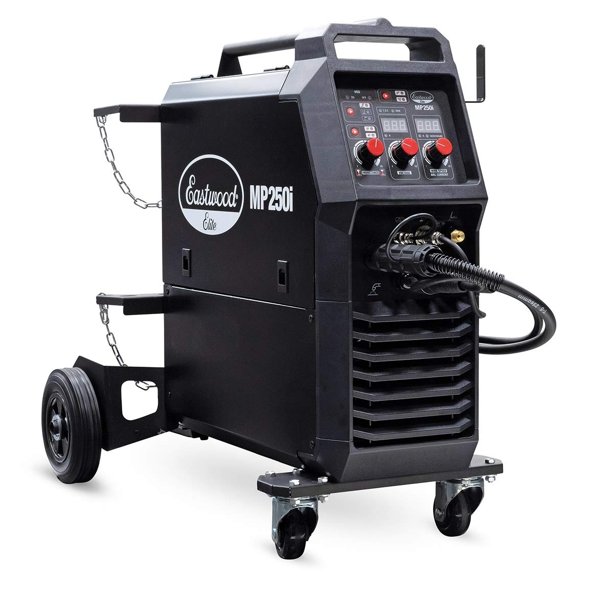 Eastwood Elite 200 Amp Multi-Process AC/DC MP200i Welder | TIG Welder High Frequency Start and Foot Pedal | Welding Machine with MIG Stick Welder | 120V OR 240V Dual Voltage | Tig Welder AC/DC | Black