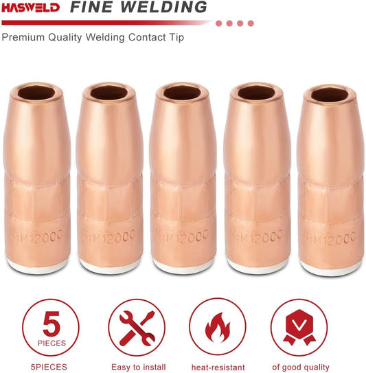 Nozzle For N-M1200C 1/2" Flush AccuLock MDX Fits Miller MDX-250 MDX250 EZ-Select MIG Welding Guns Part 5-PK