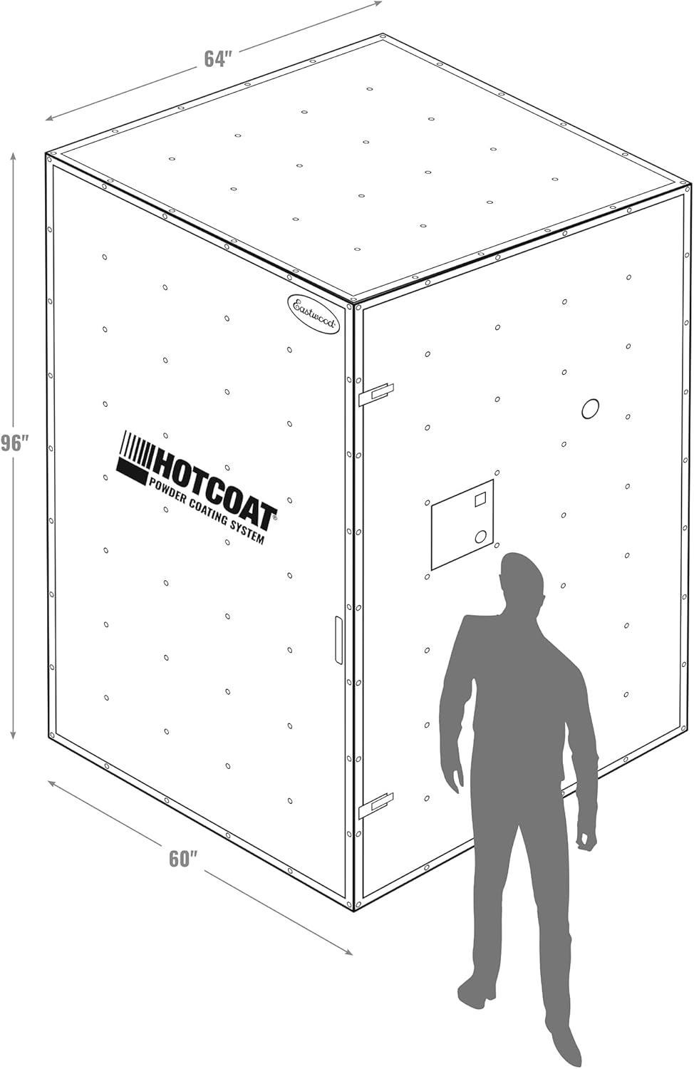 HotCoat Eastwood 5X5X8 240 Volt Powder Coating Parts Curing Oven