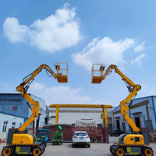 Heavy Duty Self Propelled Boom Lift with Rotating Platform Electric Hydraulic Aerial Work Equipment