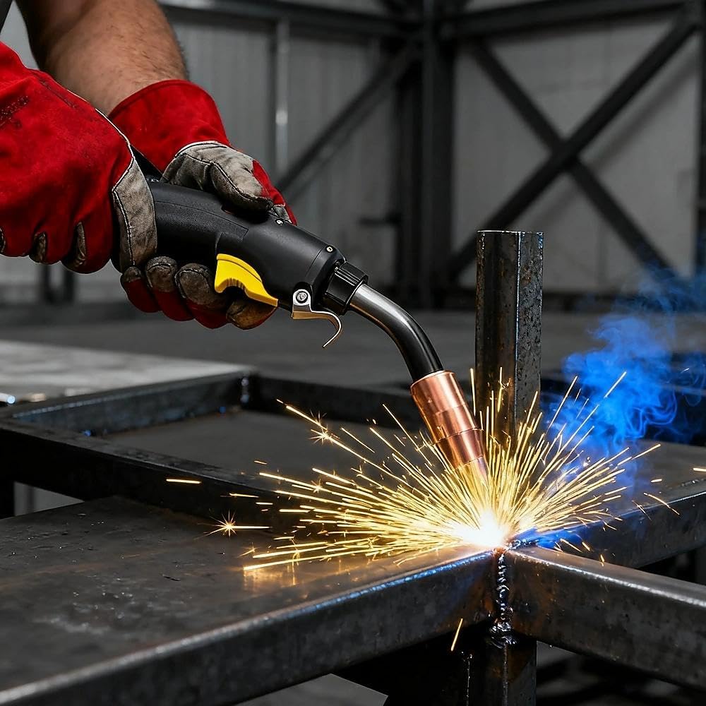 Heavy Duty Mig Welding Gun 400A 15ft Replacement for Bernard BTB BNQ400 Q40 Guns Miller connector,Q4015AE8EMC