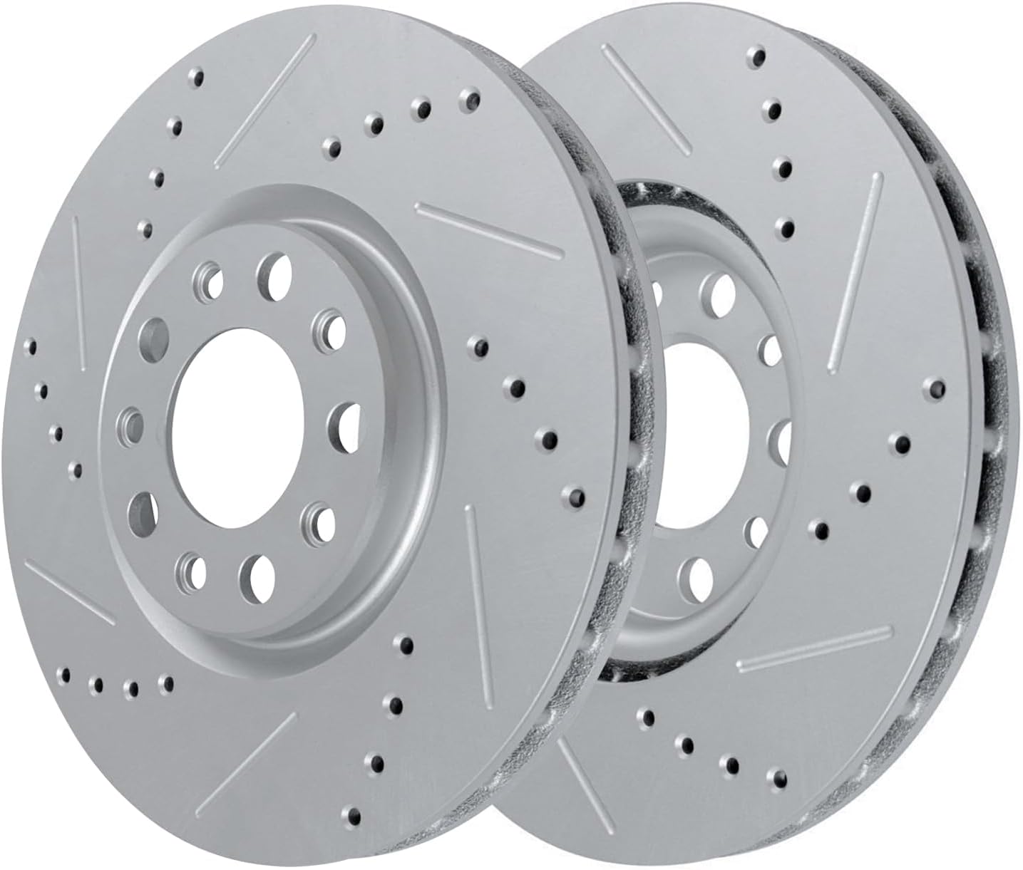 Detroit Axle - 4pc Front Brake Kit for 2016-2023 Jeep Cherokee, 2017 2018 2019 2020 2021 2022 Drilled and Slotted Disc Brake Rotors Ceramic Brakes Pads with Hardware Replacement : 12.99" inch Rotor