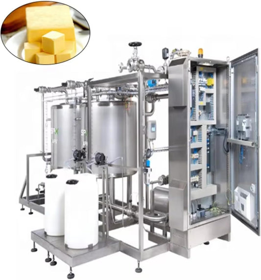 Intelligent Butter Production Equipment, Fully Automatic Butter Production Line with Pasteurization Tank, Mixer, and Packaging Machine, Suitable for Factory Production.