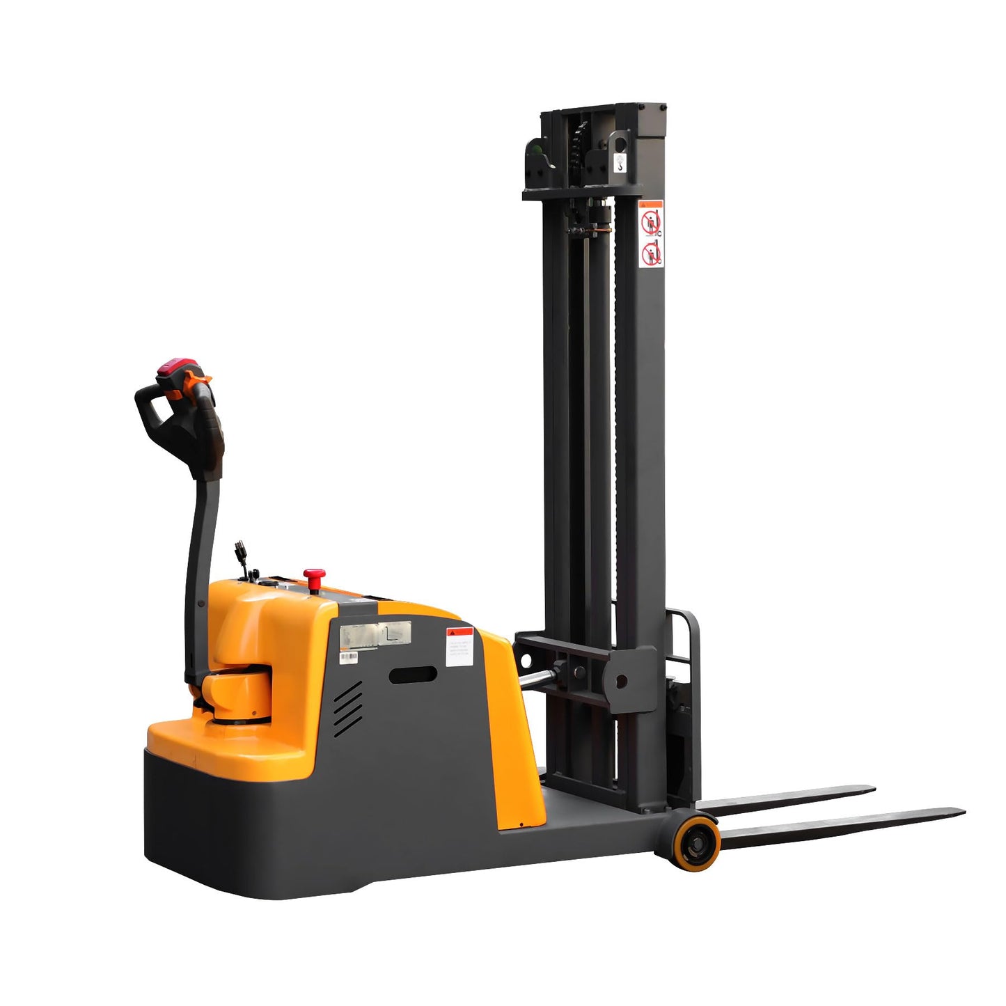 APOLLOLIFT Counterbalanced Fully Electric Stacker 177" High Lift Height Forklift, 3300Lbs Capacity Powered Material Lift