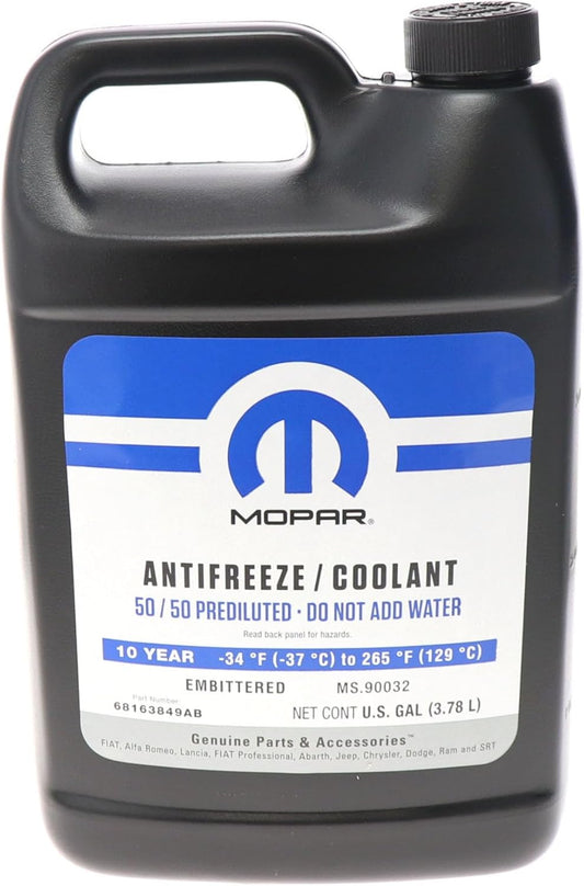 Mopar 10 Year/150,000 Mile Coolant 50/50 Premixed