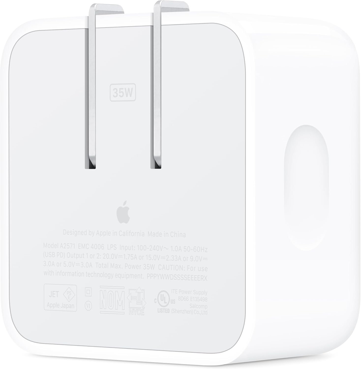 Apple 35W Dual USB-C Port Compact Power Adapter: Fast and Convenient Charging, Type C Wall Charger