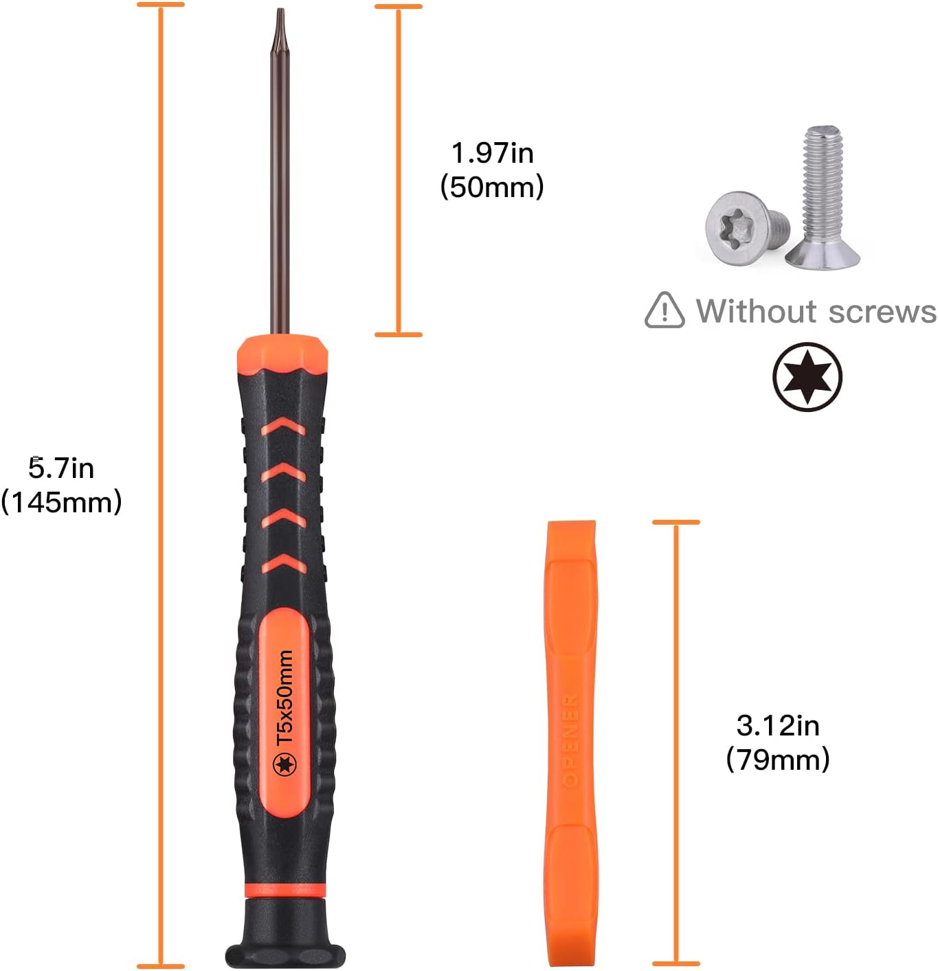 JOREST Single Precision Screwdriver, T5 Torx Security with a Spudger, Tool for PS3/4/5, Switch, Xbox, Wii, Laptop, Macbook, etc, to Repair, Clean, Replace Parts