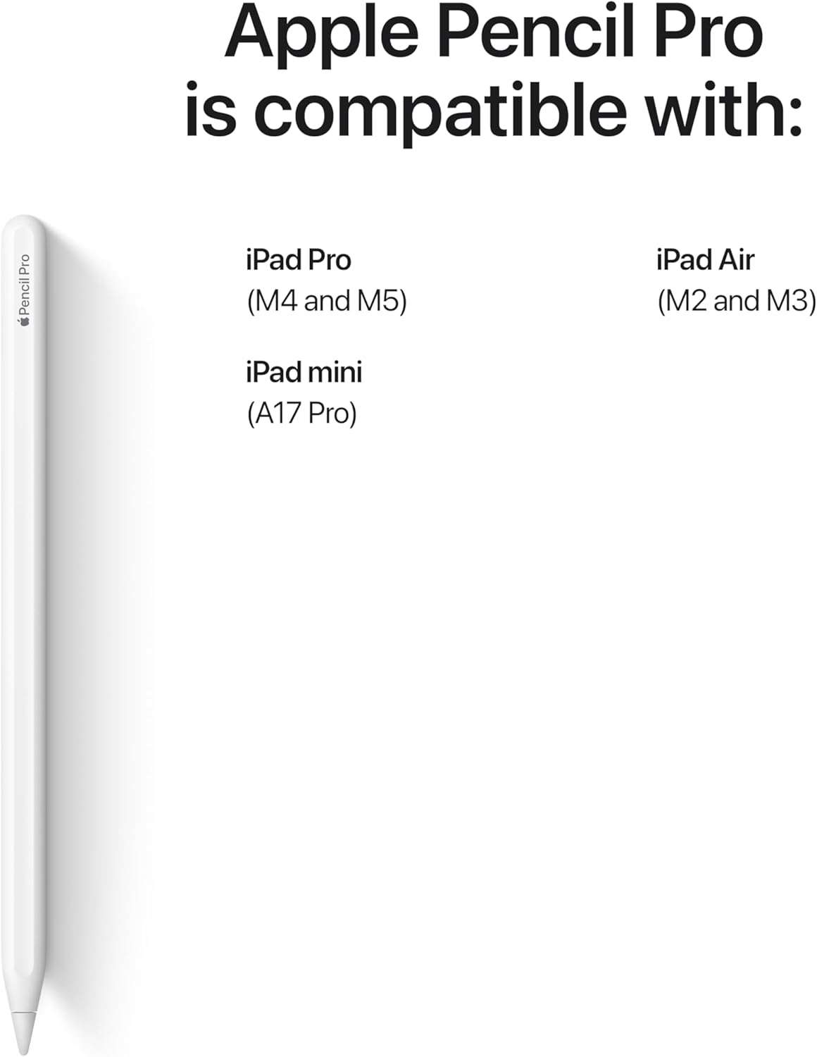 Apple Pencil Pro: Latest Model - Device Compatibility Check Required - Pixel-Perfect Precision, Tilt and Pressure Sensitivity, Perfect for Note-Taking, Drawing, and Art. Charges and Pairs Magnetically