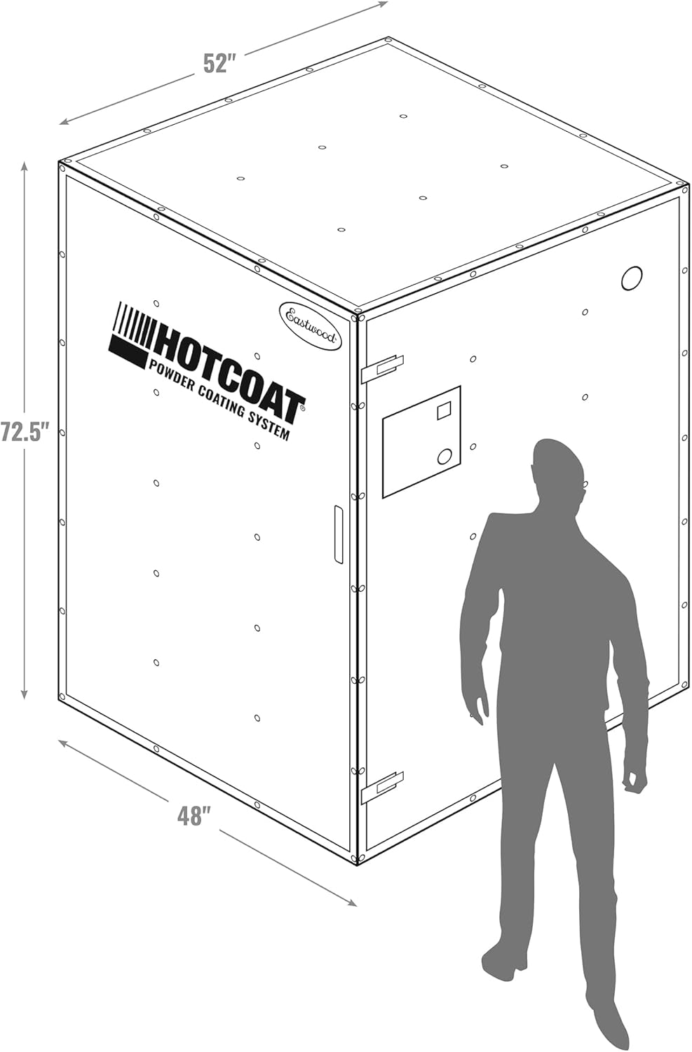 Eastwood HotCoat 4X4X6 240 Volt Powder Coating Parts Curing Oven