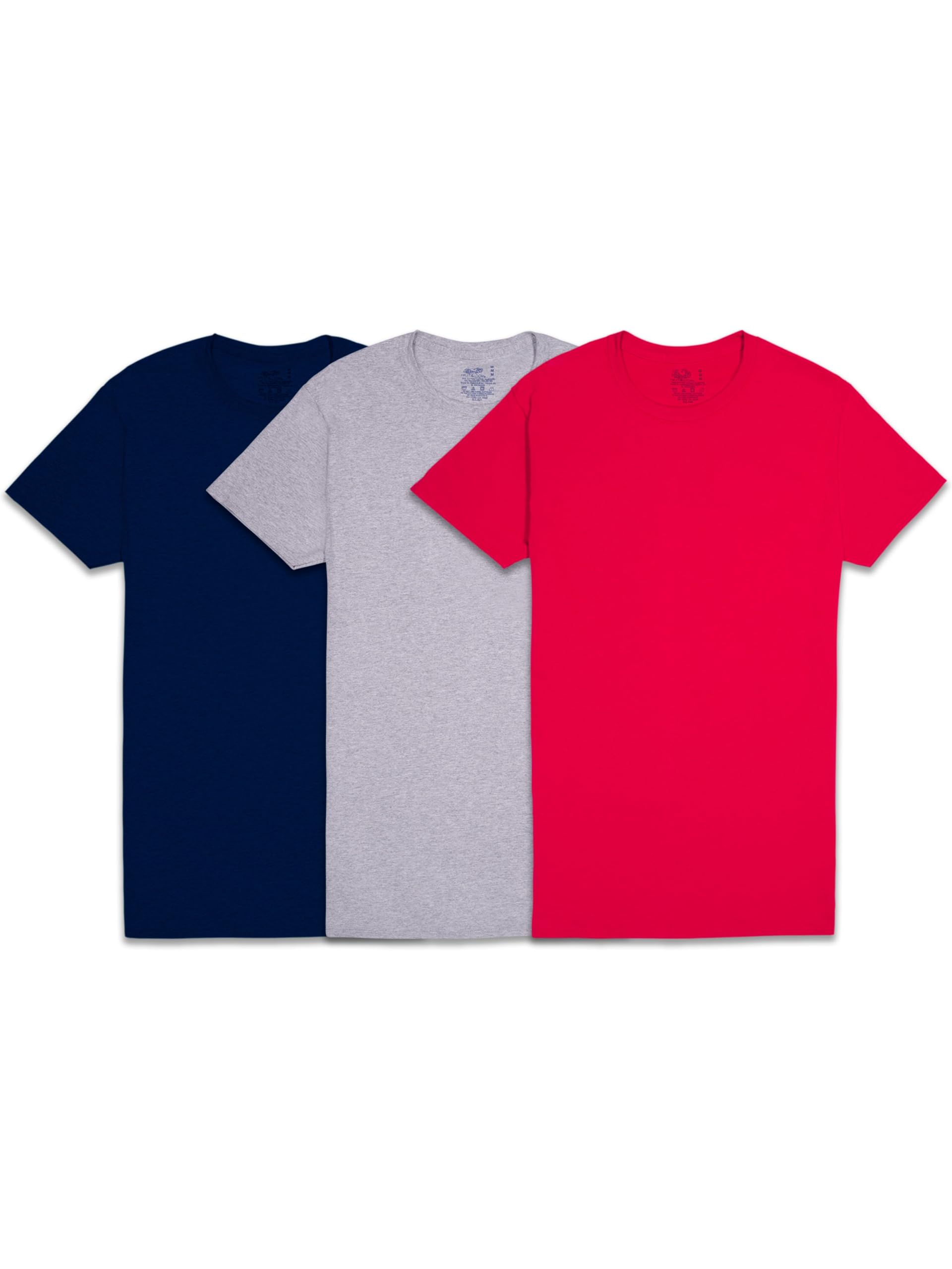 Fruit of the Loom Men's Undershirts, Moisture Wicking & Tag Free, Short Sleeve Crew T-Shirts