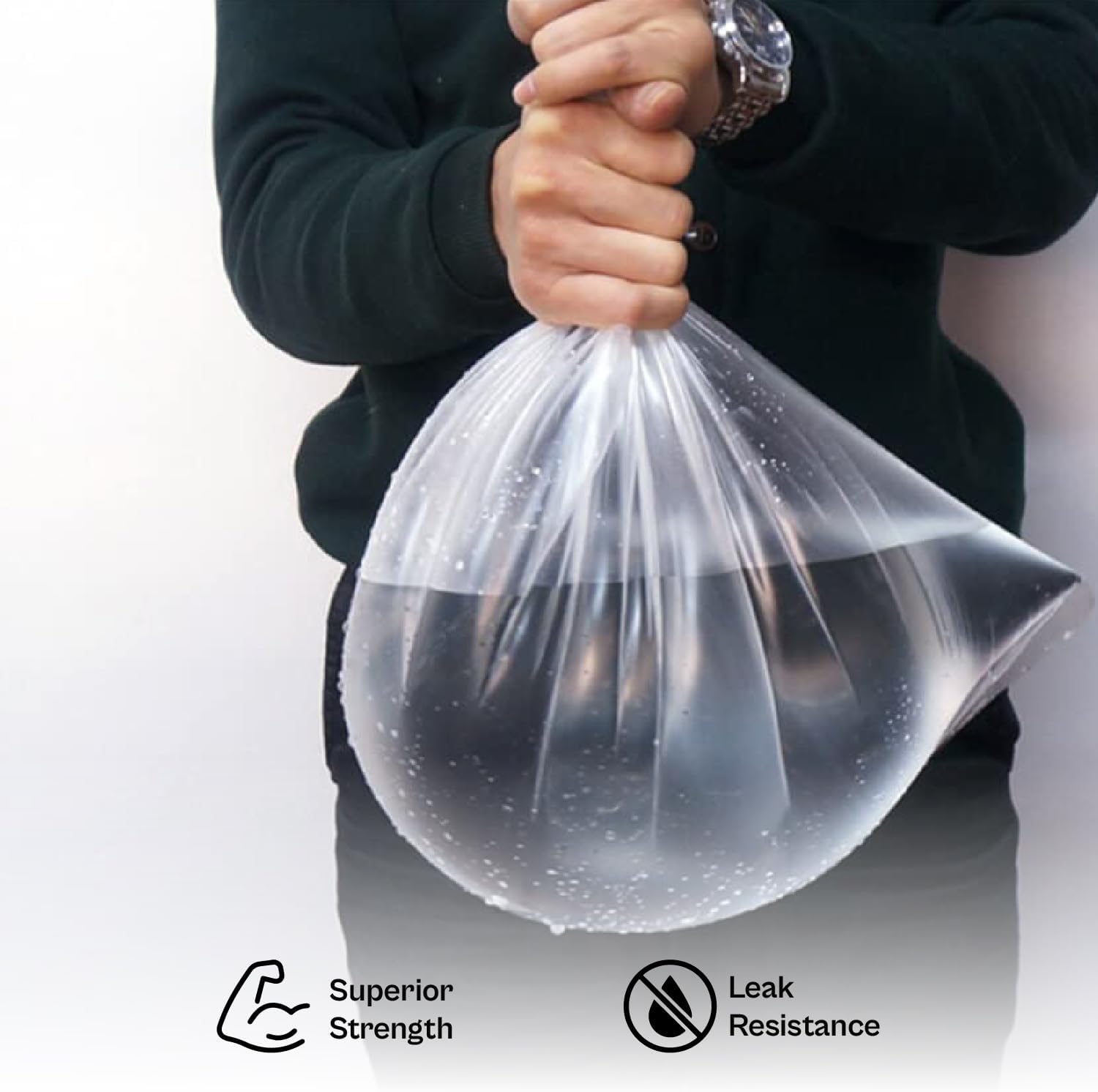 12-16 Gallon Clear Trash Bags, 42000 Count Bulk, Full Pallet, For Commercial Kitchen or Office, Can Liners, Multi-Use Garbage Bags