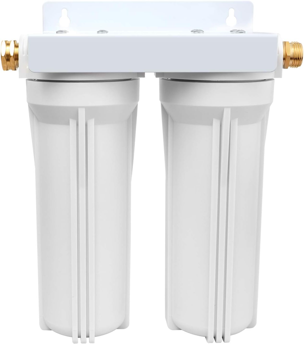 External RV Dual Water Filter System for RVs Boats Motor Homes Marines,Included Two Fliters and Mounting Bracket