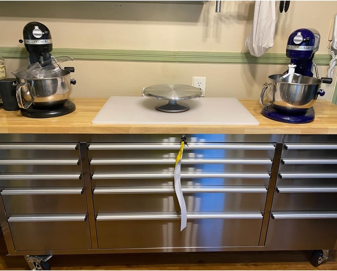 72 inch Tool Chest with 15 Drawers for Garage, Workbench and Repair Store, Tool Cabinet in Stainless Steel (72 inch - Stainless Steel)