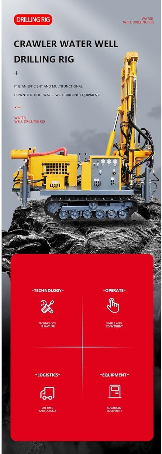 Pneumatic Water Well Drilling Rig – Hydraulic Rotary Borehole Equipment for Farm Water Supply