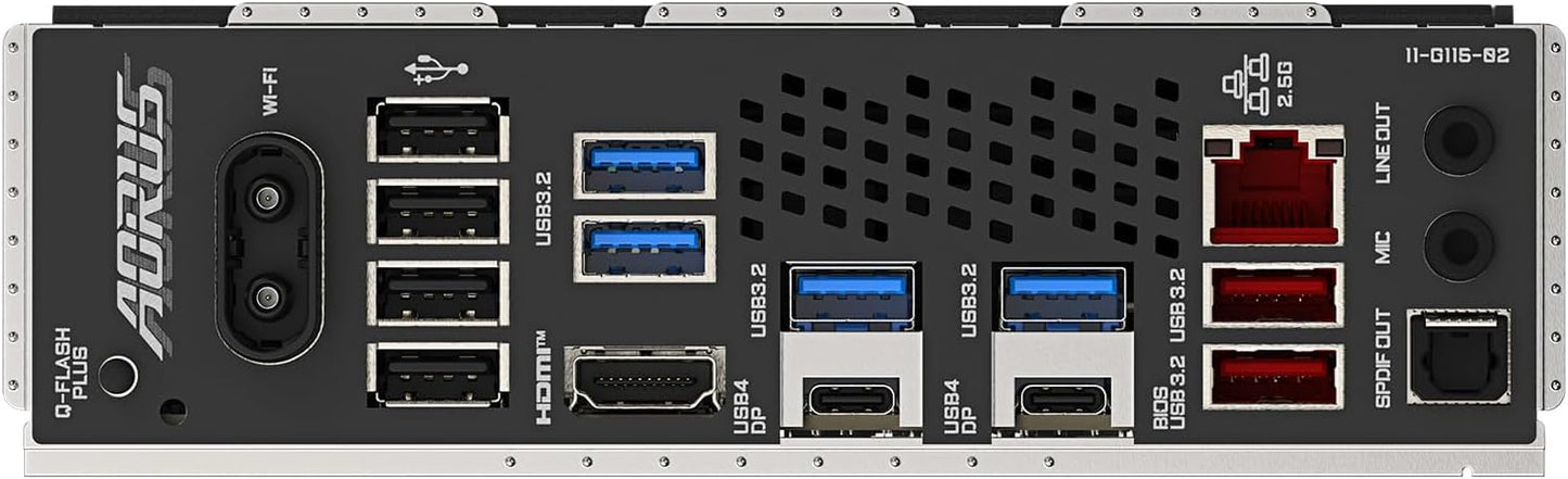 GIGABYTE X870 AORUS Elite WIFI7 AMD AM5 LGA 1718 Motherboard, ATX, DDR5, 4X M.2, PCIe 5.0, USB4, WIFI7, 2.5GbE LAN, EZ-Latch, 5-Year Warranty