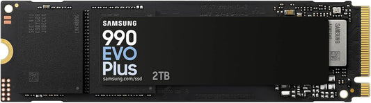 Samsung 990 EVO Plus SSD 2TB, PCIe Gen 4x4, Gen 5x2 M.2 2280, Speeds Up-to 7,250 MB/s, Upgrade Storage for PC/Laptops, HMB Technology and Intelligent Turbowrite 2.0, (MZ-V9S2T0B/AM)