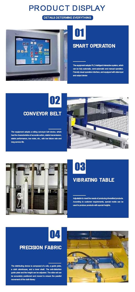 Fully Automatic Brick Production Line Equipment High Output Concrete Block Making Machine for Factory, Construction Site and Infrastructure Projects