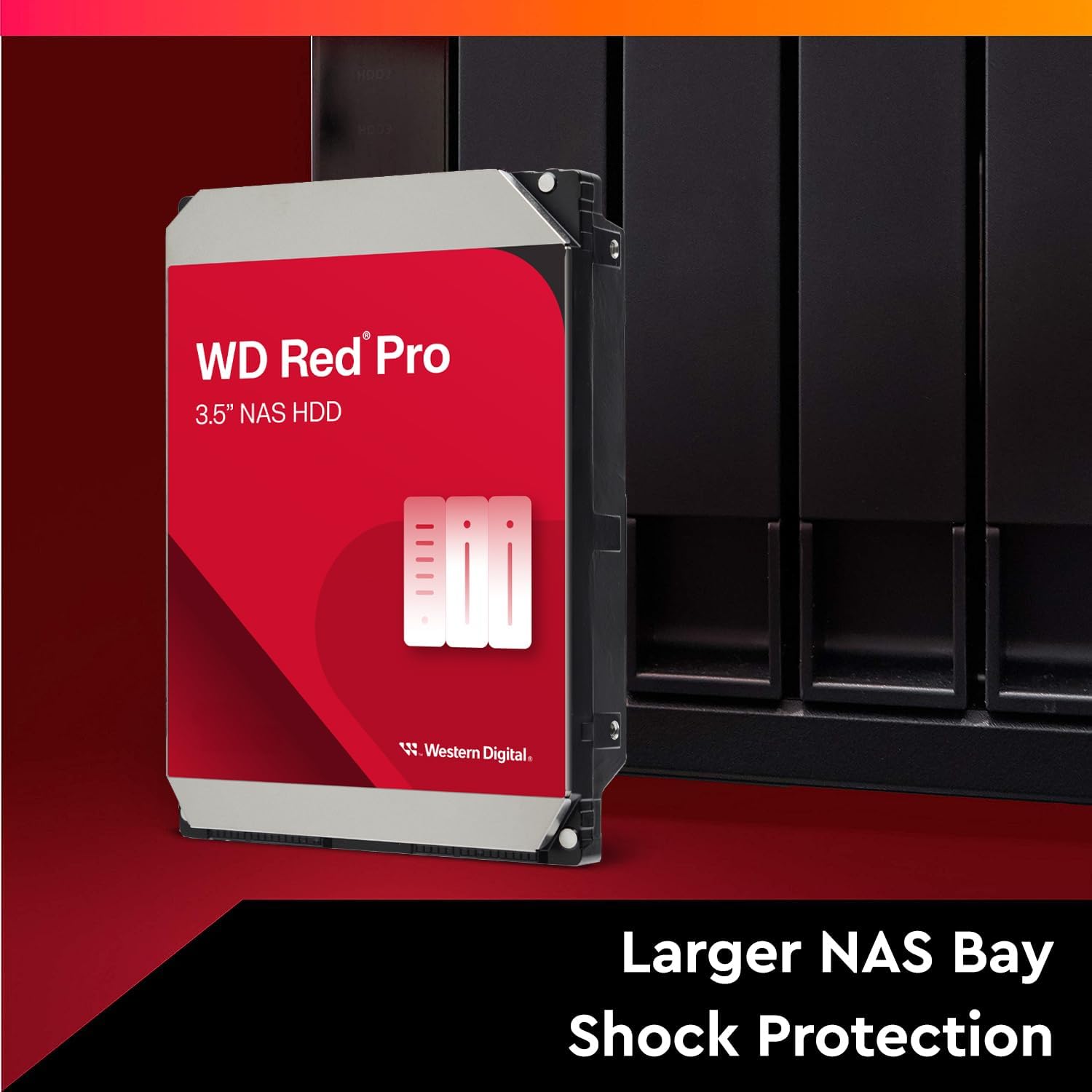 Western Digital 8TB WD Red Pro NAS Internal Hard Drive HDD - 7200 RPM, SATA 6 Gb/s, CMR, 256 MB Cache, 3.5" - WD8005FFBX