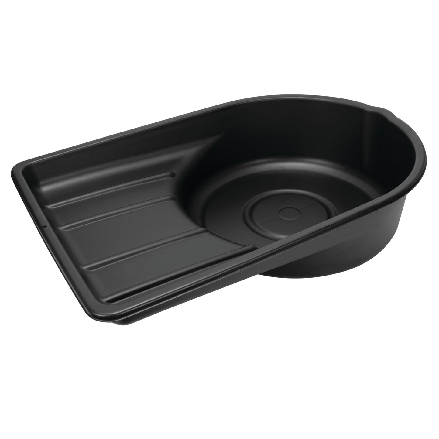 Performance Tool W4077 16-Quart Oil Drain Container, Deep Drain Well, Integrated Handle, Sealing Rubber Gaskets, Black