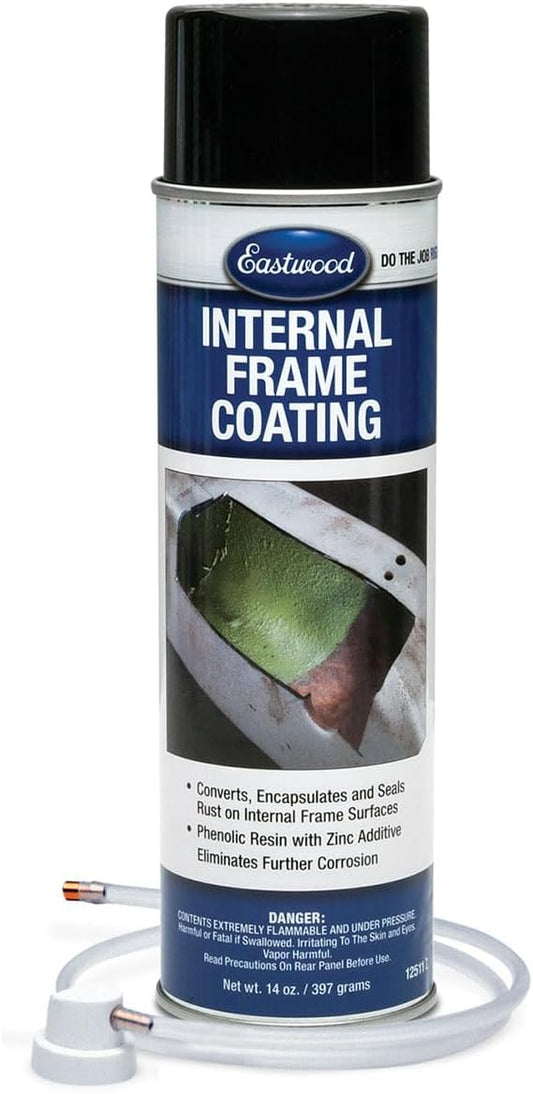 Eastwood Internal Frame Coating Aerosol | Internal chassis Frame Rust Remover | Rust Converter and Prevention Aerosol Spray Undercoating for vehicles |14 Oz, Green