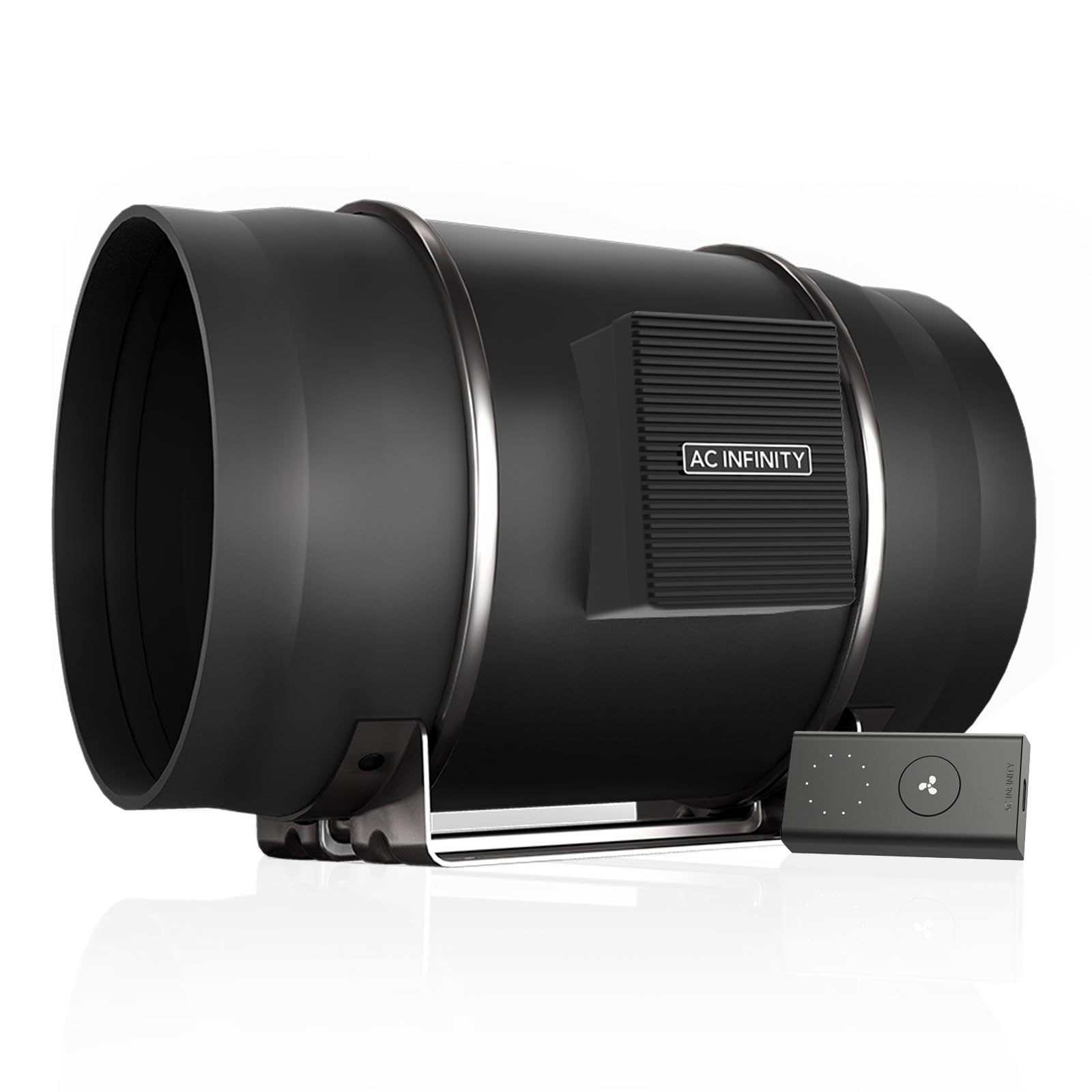 AC Infinity CLOUDLINE S8 PRO, Quiet 8” Inline Duct Fan with 10-Speed Controller, EC-Motor Ventilation Exhaust Fan for Heating Cooling Booster, Grow Tents, Hydroponics