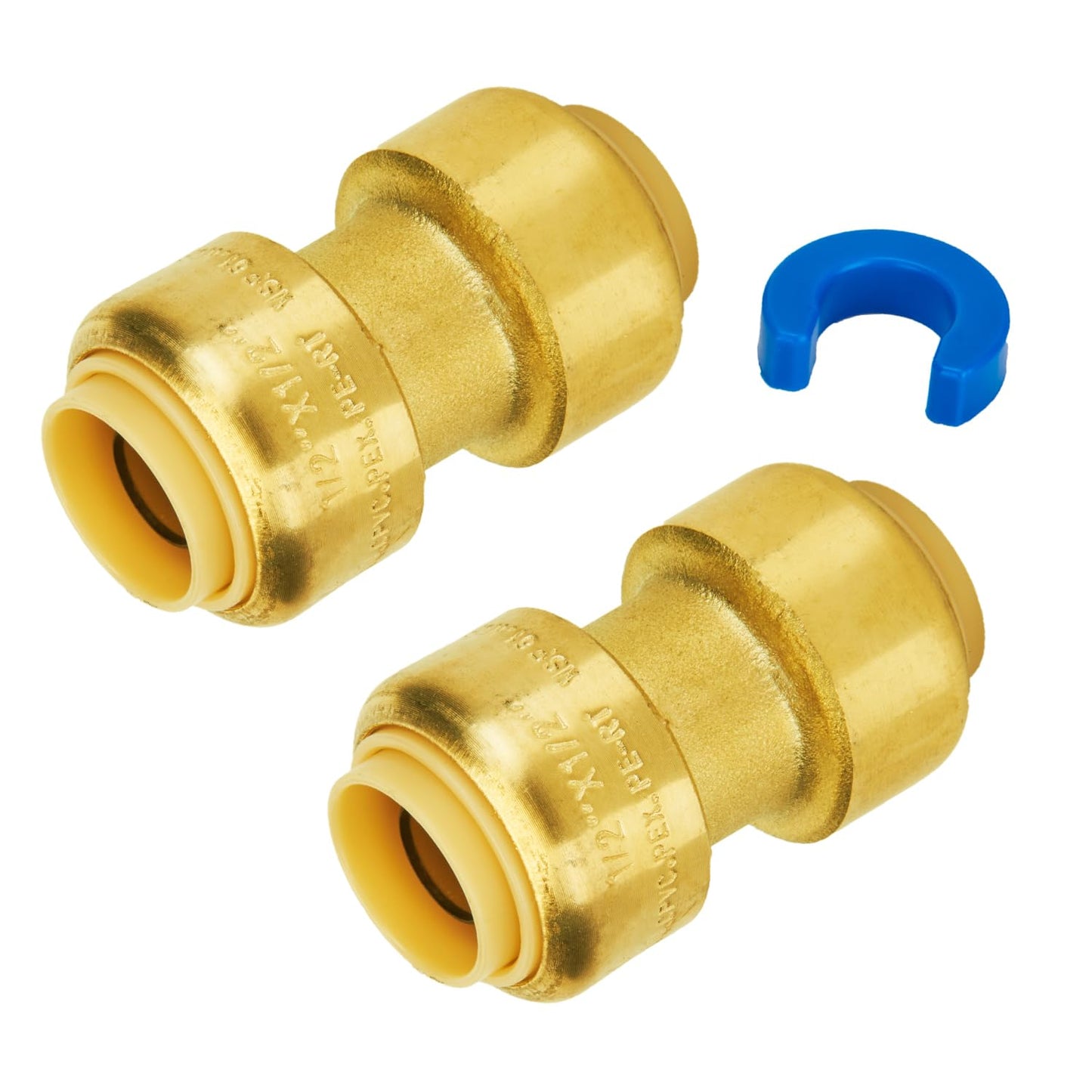 SUNGATOR 1/2 Inch 90 Degree Elbow, Push Pex Elbow 1/2 Inch, No Lead Brass Push-to-Connect Plumbing Fittings for PEX Pipe, Copper, CPVC, with 1 Disconnect Clip, Pack of 12