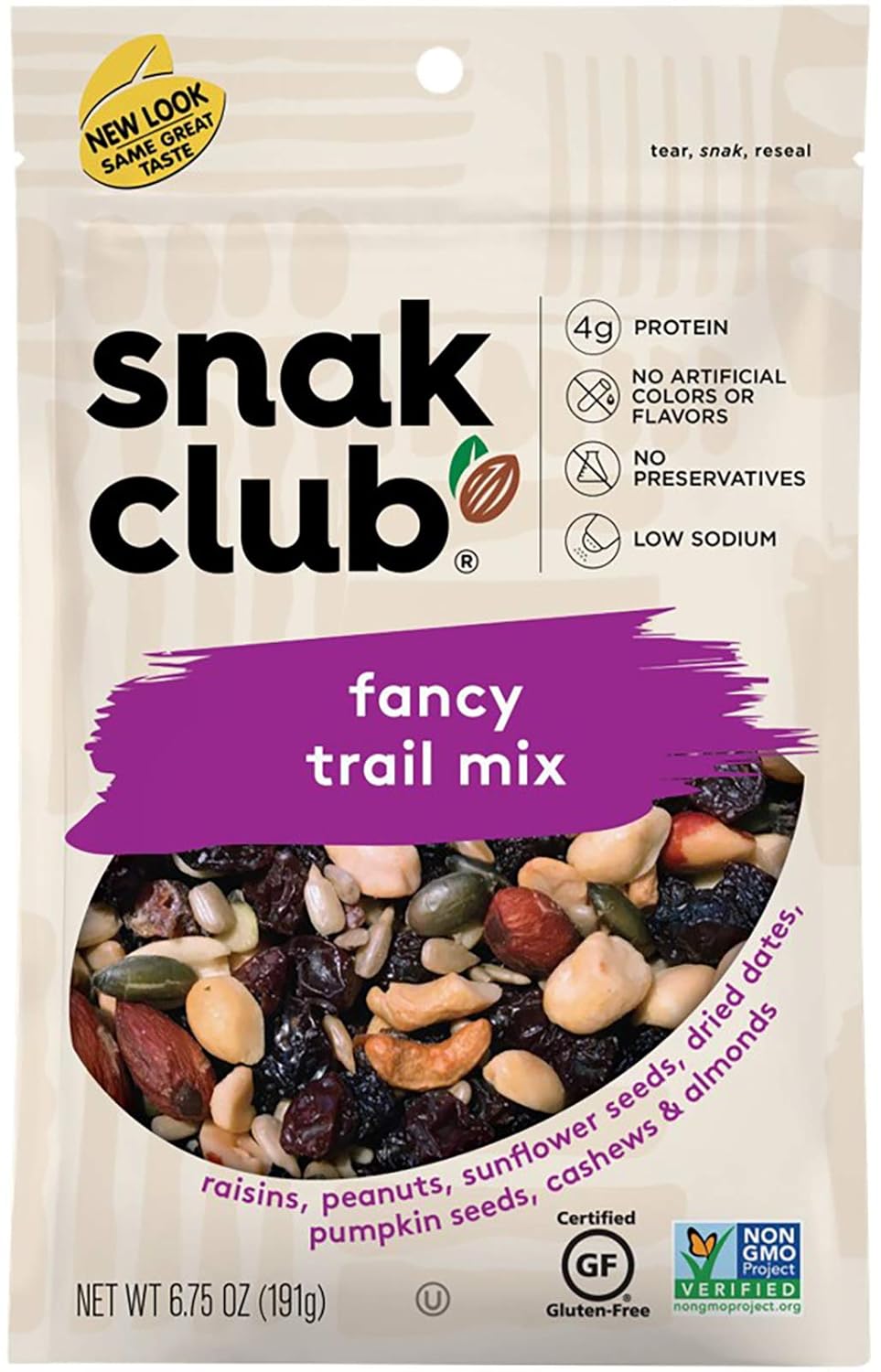 Snak Club All Natural Fancy Trail Mix, 6.75 Ounce (Pack of 6)