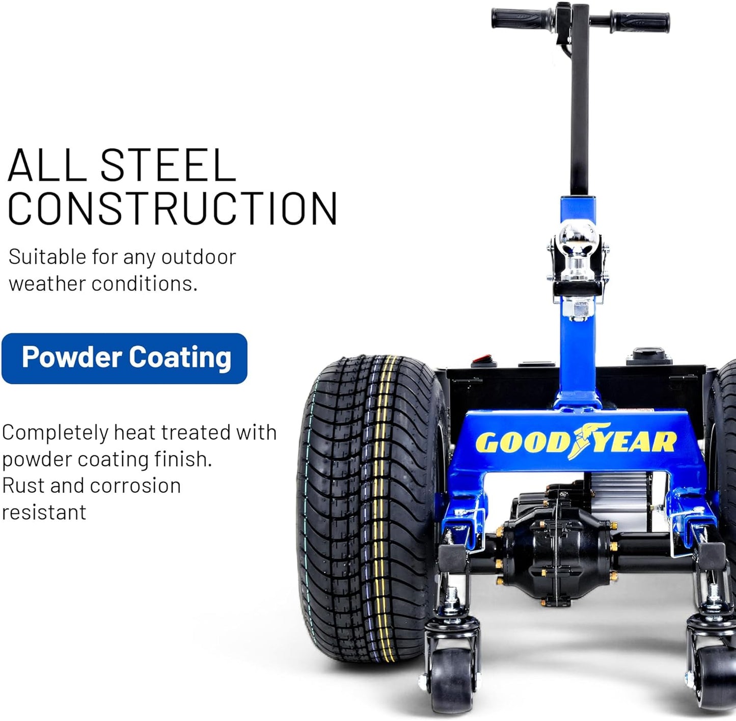 Goodyear Electric Trailer Dolly Super-Duty 7500lbs Max Trailer Weight, 5500lbs for Boats, 1100lbs Tongue Weight, All-Terrain Wheels Ideal for RVs, Toy Haulers, Car Trailers, and Campers