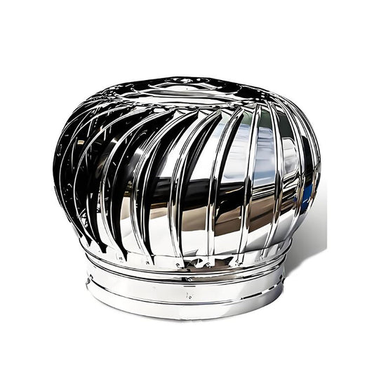 Roof Wind Rotating Turbines Cap Vent, 304 Stainless Steel Chimney Cowl, Round Ventilation Exhaust Heat Dissipation Fan, Equipment, for Attic, Factories, Farms(600mm/23.6in)