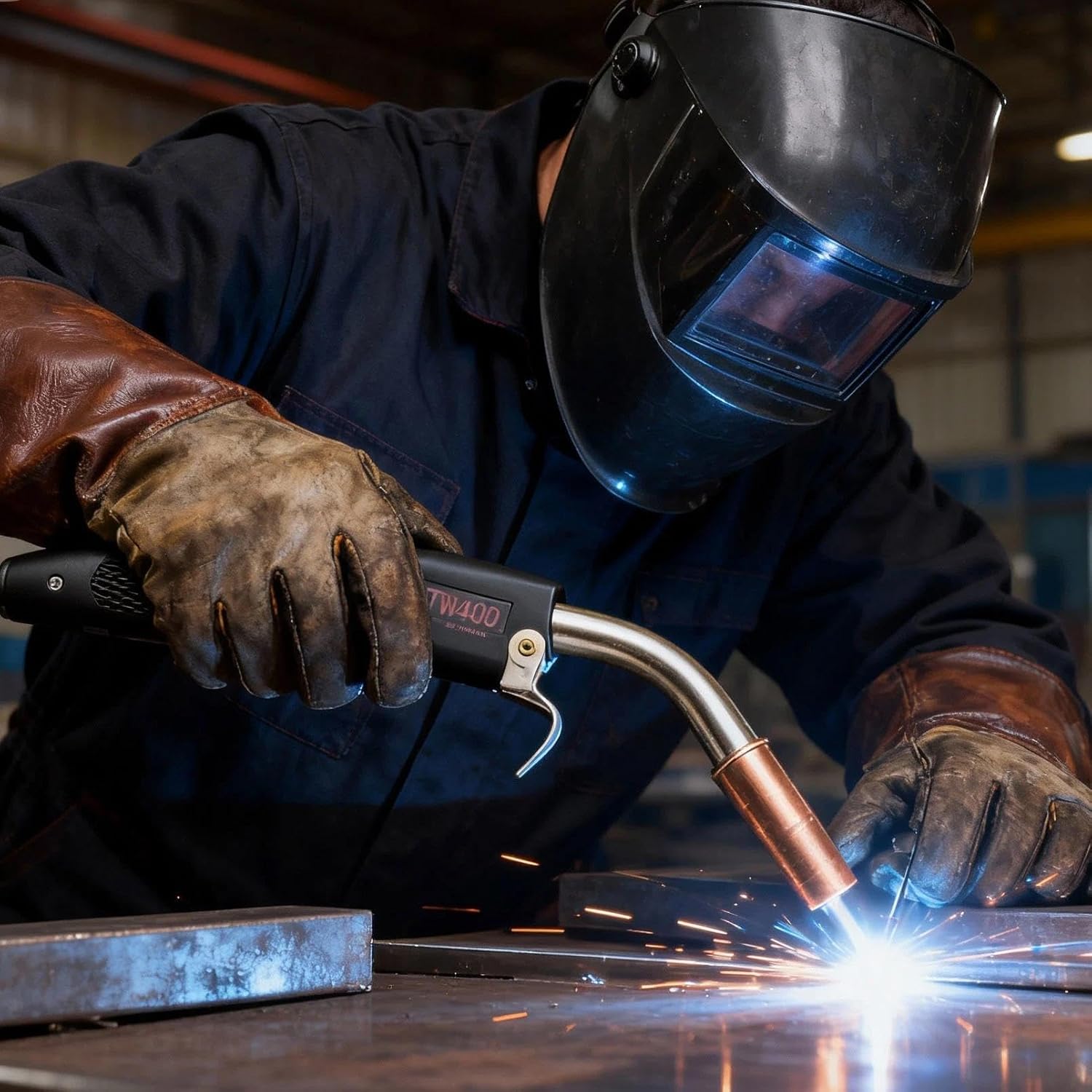 Havey Duty Mig Welding Gun 400A 15' Replacement for Tweco #4 fits Miller Mig Welder (15ft 400A Mig gun for Miller adapter)