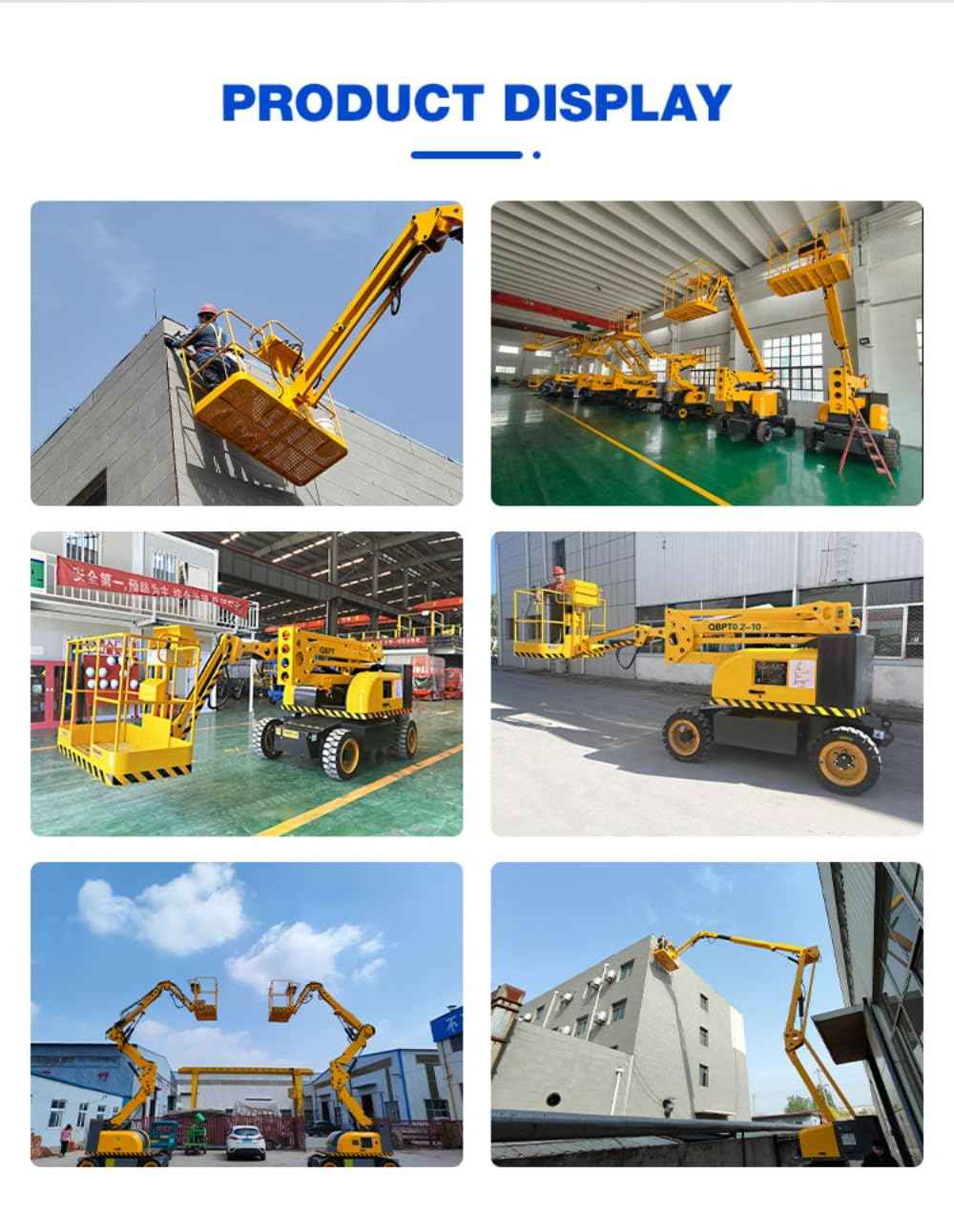 Self Propelled Telescopic Boom Lift 450kg Load Electric Aerial Work Platform for Construction Maintenance