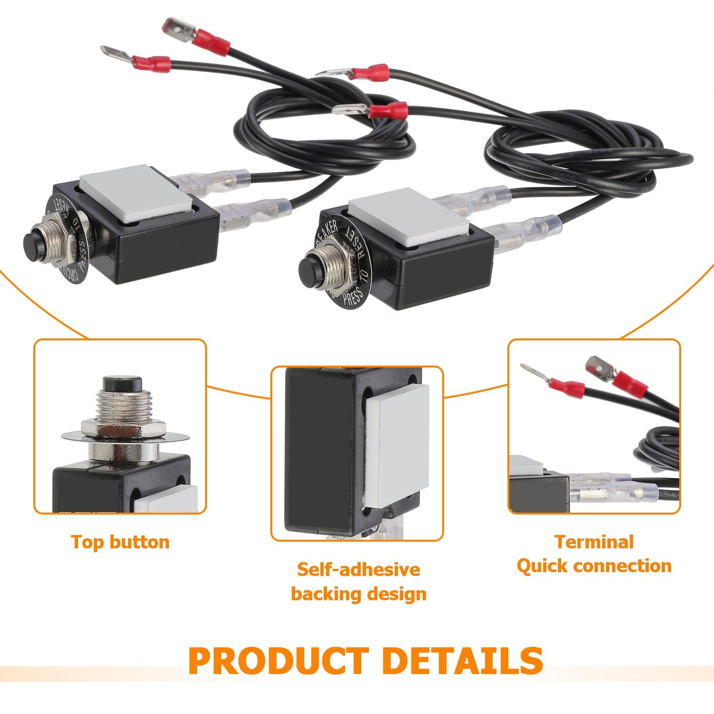 3 AMP 5 AMP Resettable Fuse HVAC Tools Circuit Tester for Circuit Breaker 32V DC & 125/250V AC